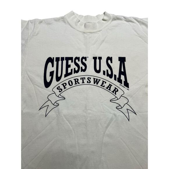 Vintage 1994 GUESS USA Sportswear T-Shirt - Distressed Streetwear - size L - Picture 2 of 9